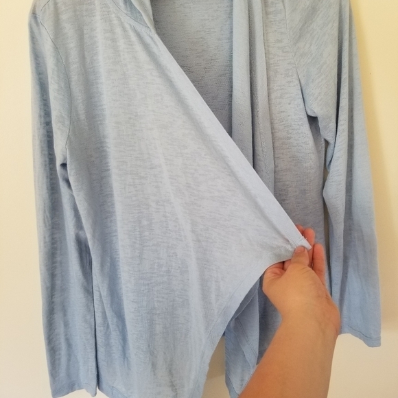 Wildfox Sweat Light Blue Hooded Open Cardigan Size Medium - Picture 6 of 9